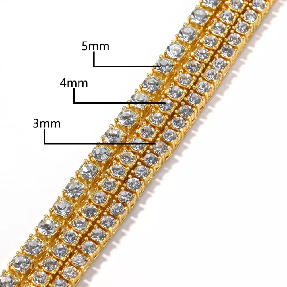 Club Icône Iced Out Silver Plated Tennis Bracelet – 3mm, 4mm, or 5mm Widths