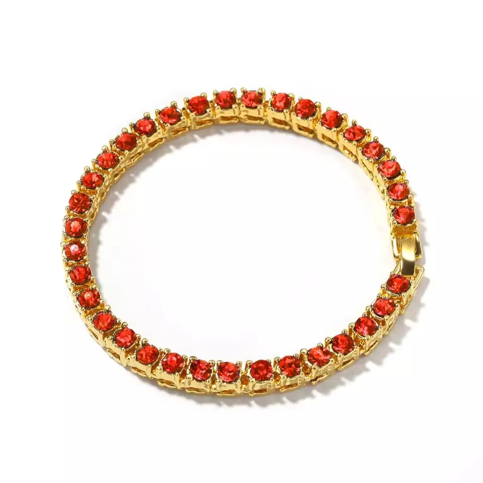 Club Icône Iced Out Silver Plated Tennis Bracelet – 3mm, 4mm, or 5mm Widths