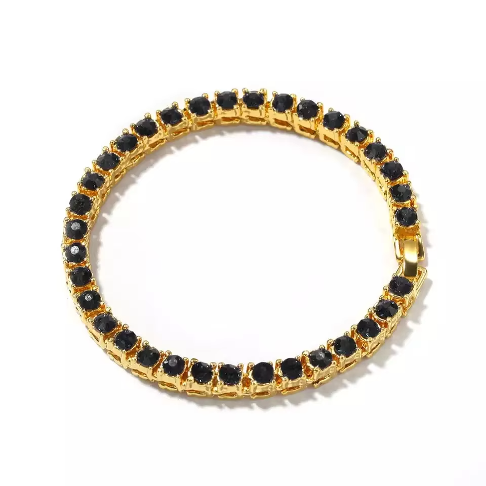 Club Icône Iced Out Silver Plated Tennis Bracelet – 3mm, 4mm, or 5mm Widths